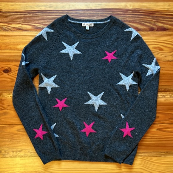 Philosophy cashmere charcoal grey with stars sweater, size xsmall - Picture 2 of 3